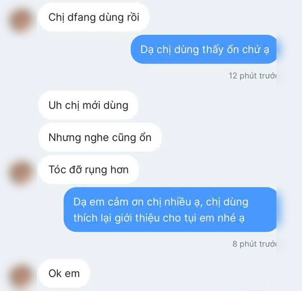 Tin nhắn phản hồi của khách